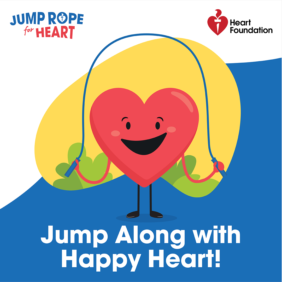 Social tile - Jump Along with Happy Heart